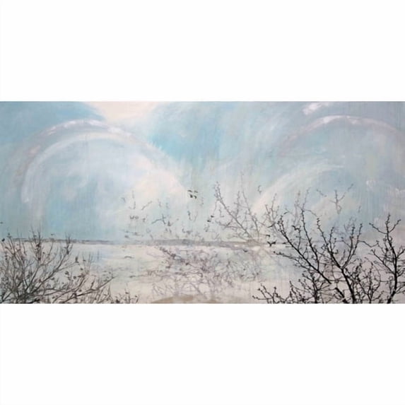 Marmont Hill 'Twin Lake Effect' by Tracy Silva Barbosa Painting Print on Wrapped Canvas