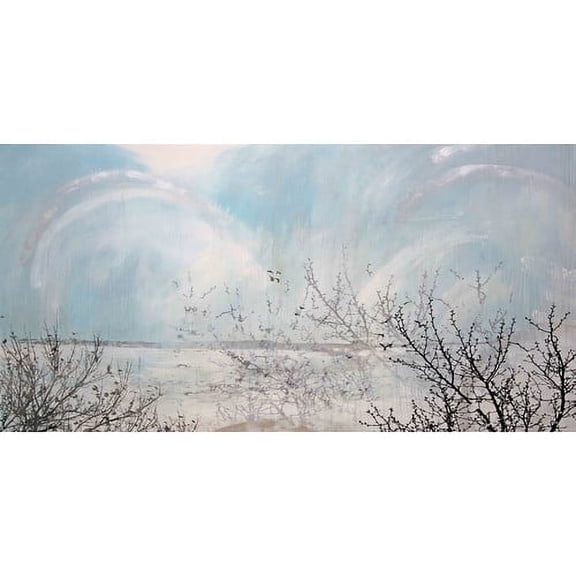Marmont Hill "Twin Lake Effect" by Tracy Silva Barbosa Painting Print on Canvas
