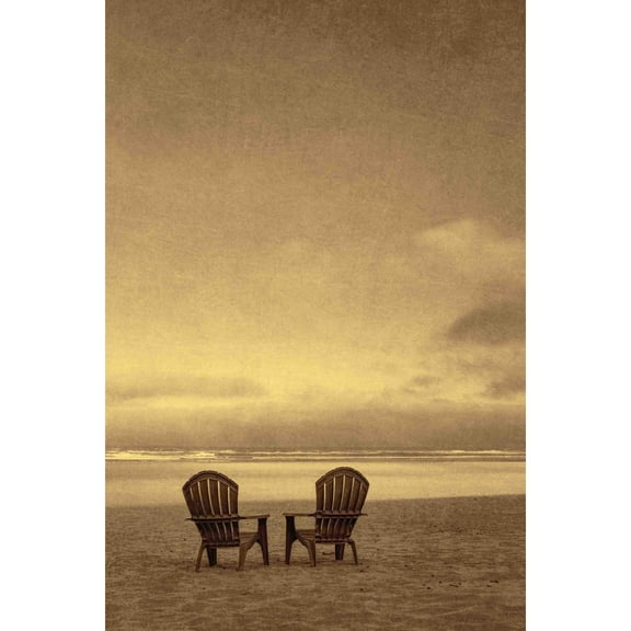 Marmont Hill "Two Beach Chairs" Painting Print on Canvas
