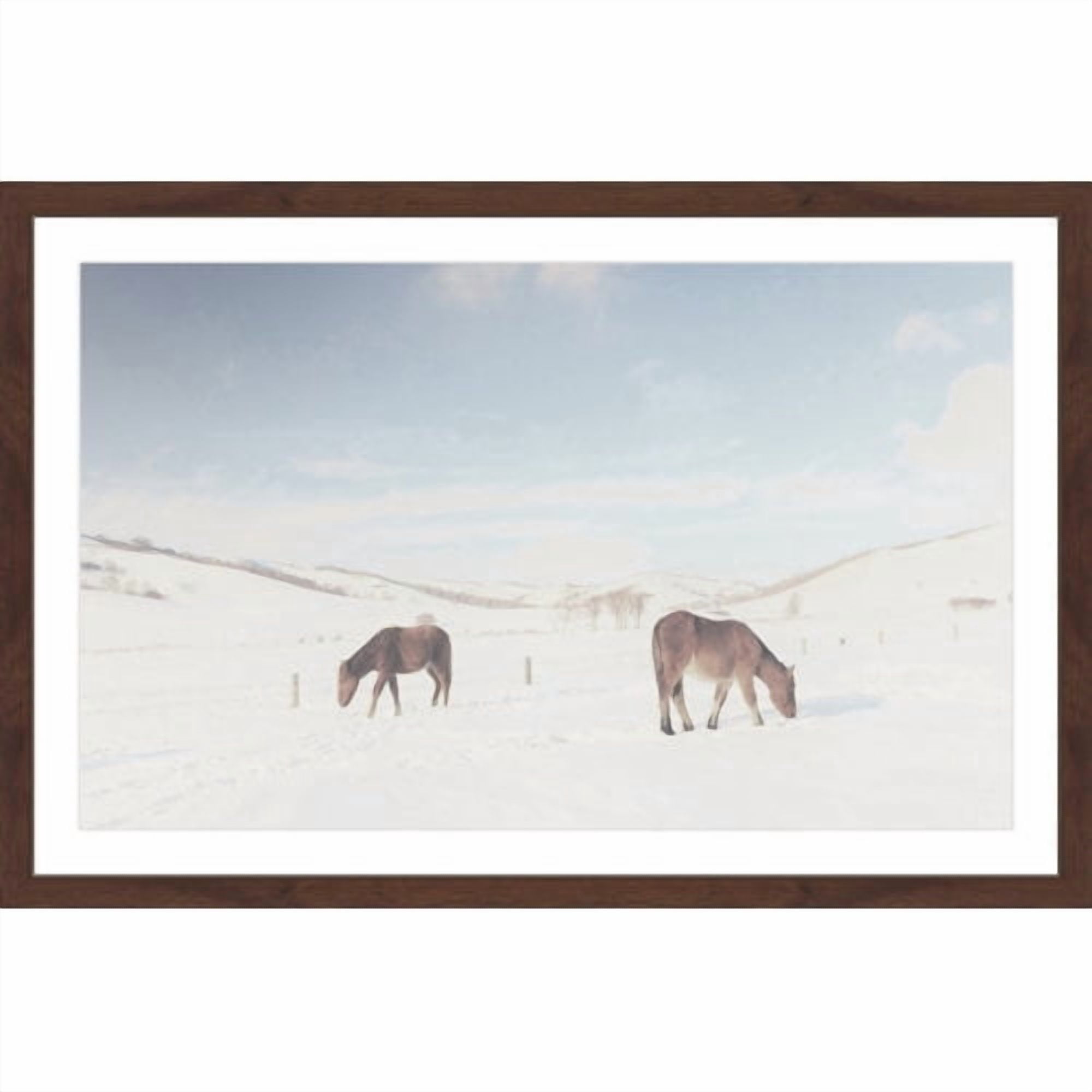 Marmont Hill "Two Horses" Framed Painting Print