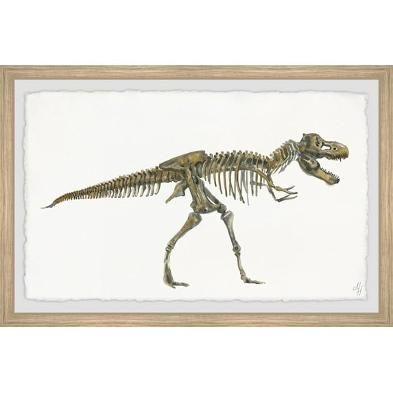 Marmont Hill Tyrannosaurus Skeleton Framed Wall Art, 24.00" x 1.50"