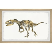 Marmont Hill Tyrant Lizard Skeleton Framed Wall Art, 12.00" x 1.50"