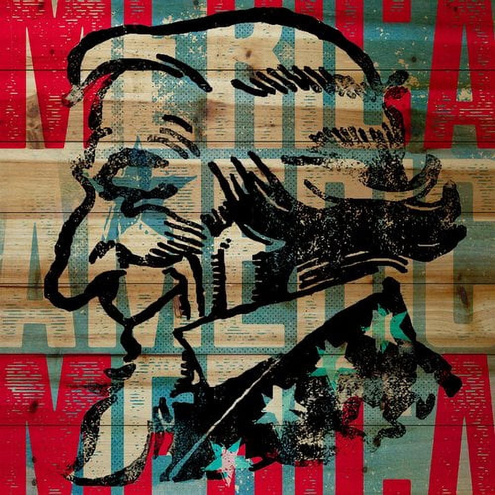 Marmont Hill "Uncle Sam Smile" by Rick Martin Painting Print on Natural Pine Wood