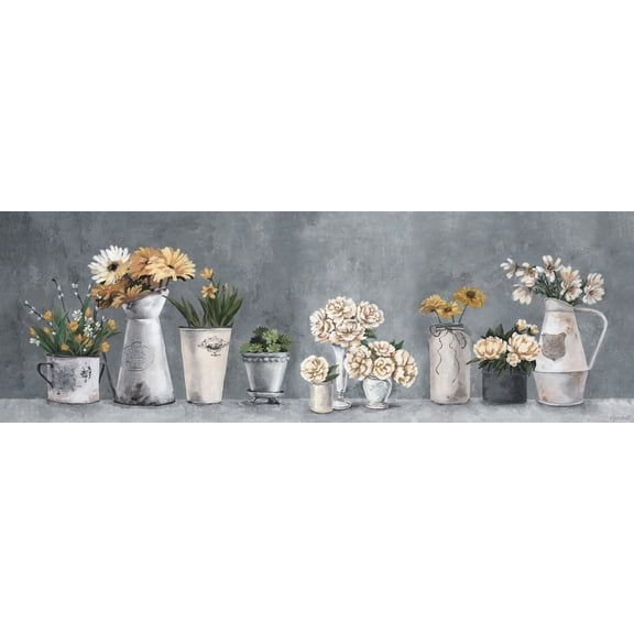 Marmont Hill Unconventional Pots Canvas Wall Art, 10" x 30"