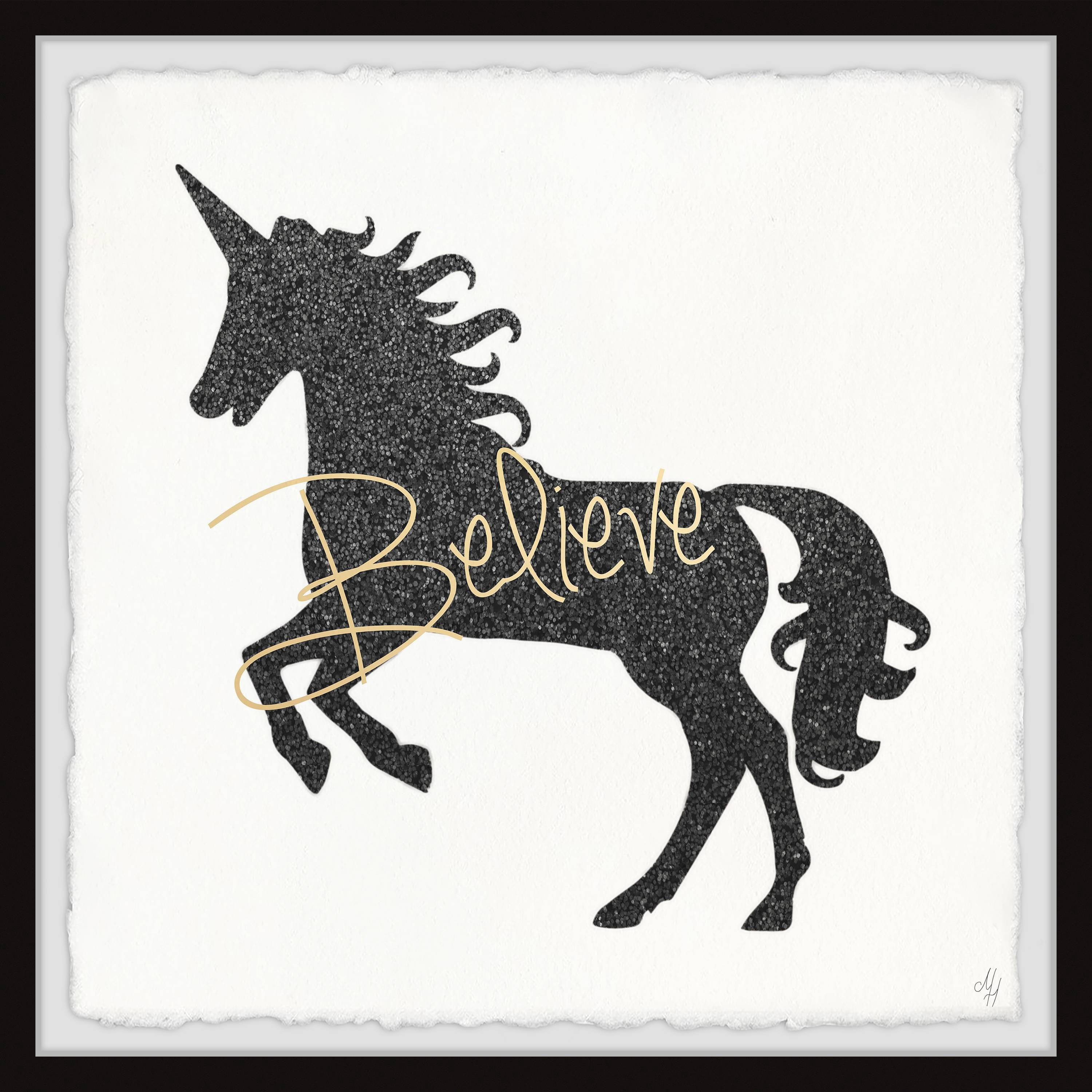 Marmont Hill Unicorn Believer Framed Wall Art, 18.00" x 1.50"