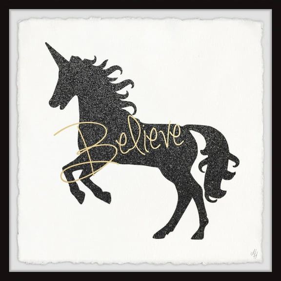 Marmont Hill Unicorn Believer Framed Wall Art