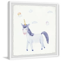 Marmont Hill Unicorn Blues Framed Painting Print
