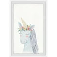 thumbnail image 1 of Marmont Hill Unicorn Flower Crown Framed Painting Print, 1 of 5