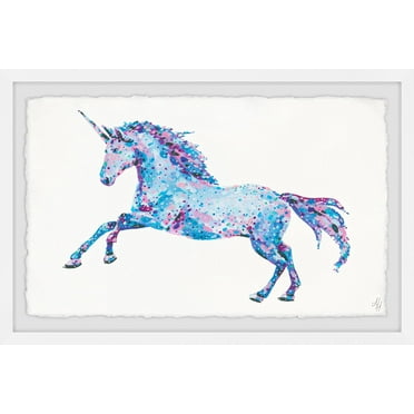 Marmont Hill Unicorn Magic Dust Framed Wall Art, 12.00" x 1.50"