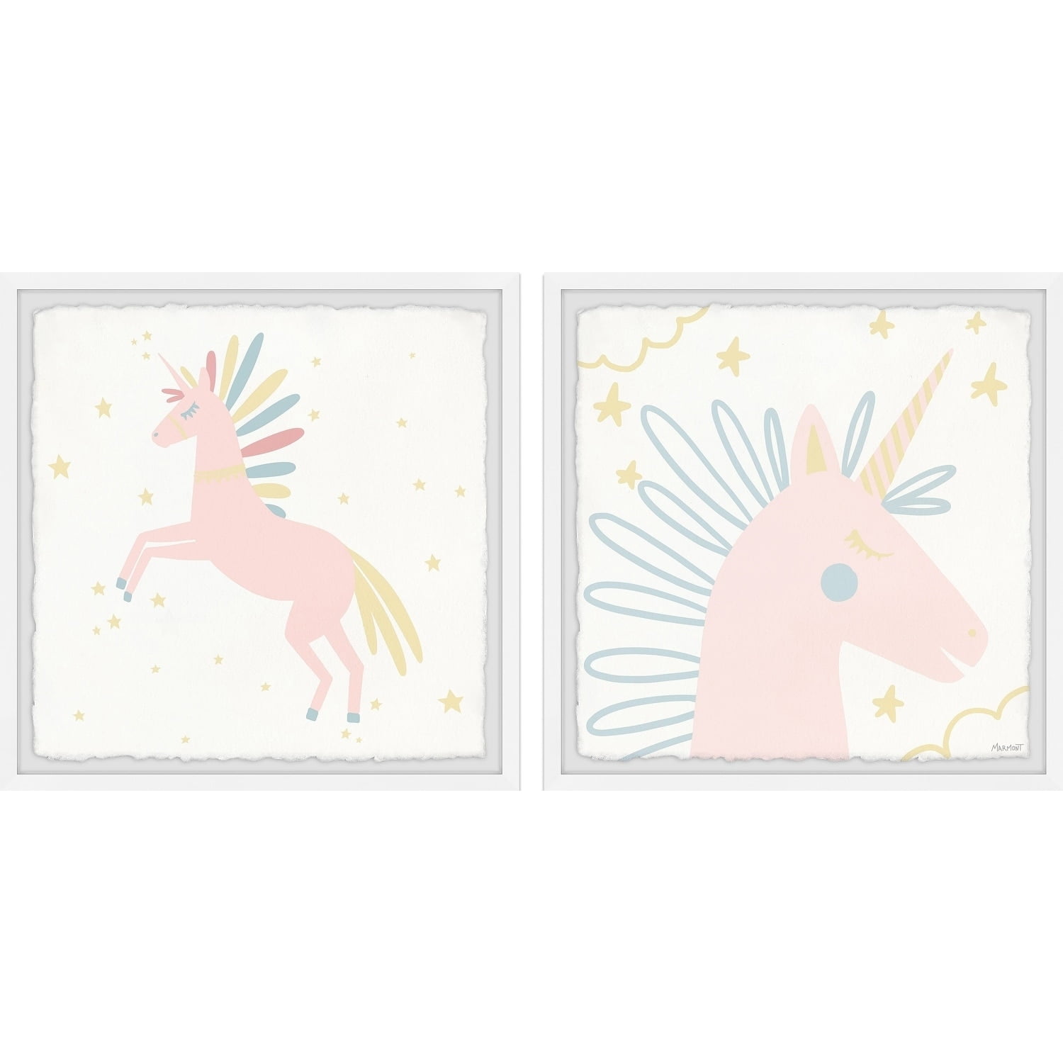 Marmont Hill Unicorn Star Diptych