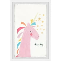 Marmont Hill Unicorn's Big Dream Framed Wall Art, 8.00" x 1.50"