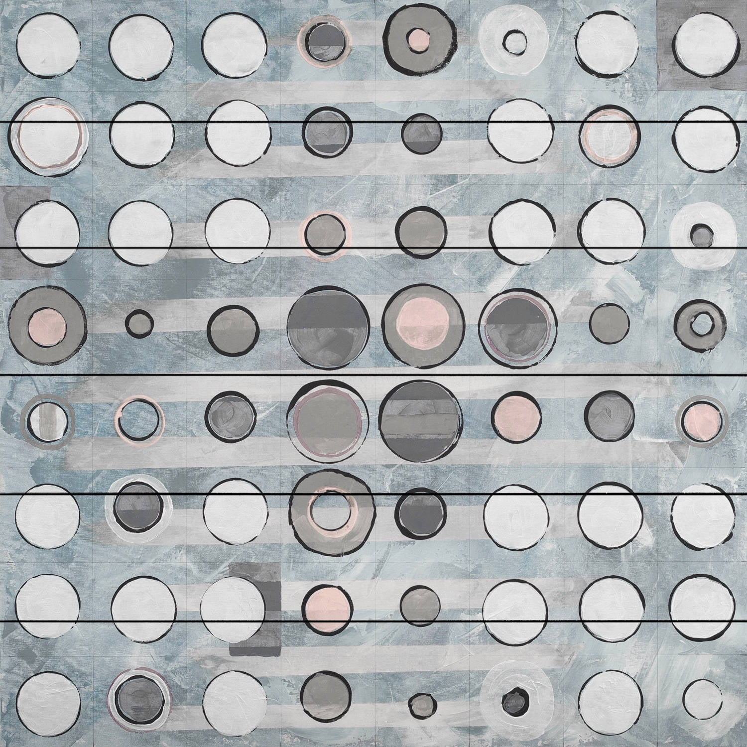 Marmont Hill "Uplifting Dots" Painting Print on White Wood