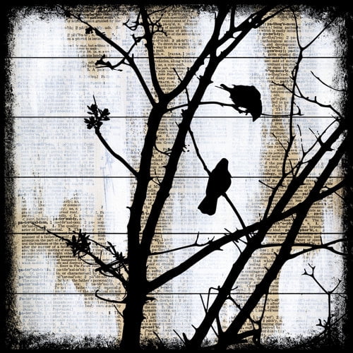 Marmont Hill "Upstairs Neighbor" by Vicki Butler Painting Print on White Wood
