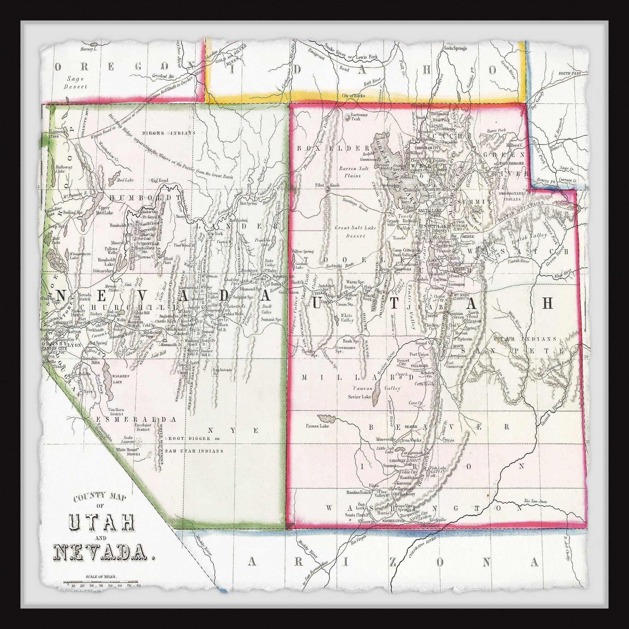 Marmont Hill Utah Nevada II Framed Wall Art, 12" x 12"