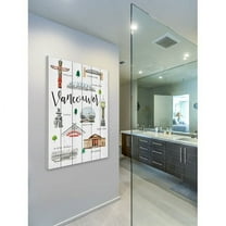 Marmont Hill "Vancouver Life" By Molly Rosner Painting Art Print On White Wood, 12.0" x 1.5"