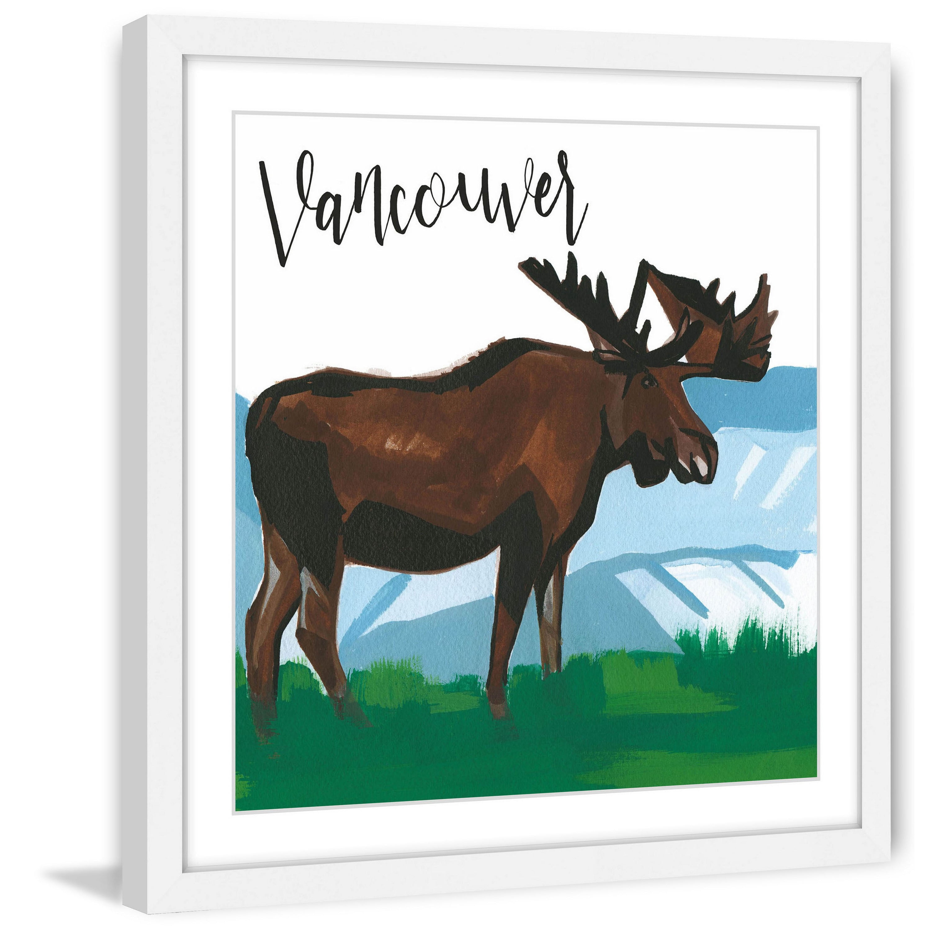 Marmont Hill "Vancouver Moose" by Molly Rosner Framed Painting Print