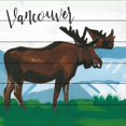 thumbnail image 1 of Marmont Hill "Vancouver Moose" by Molly Rosner Painting Print on White Wood, 1 of 5