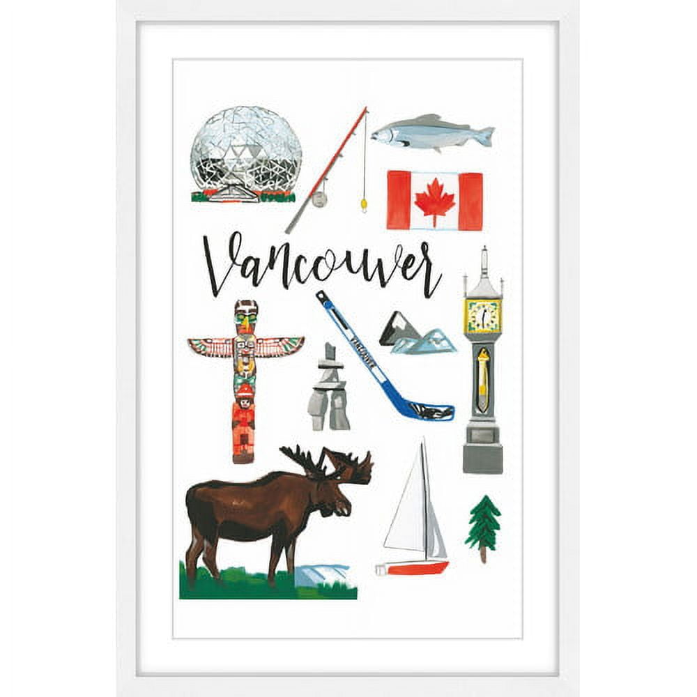 Marmont Hill "Vancouver Motif" By Molly Rosner Framed Painting Art Print, 12.0" x 1.5"