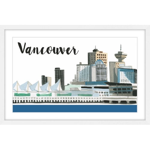 Marmont Hill "Vancouver Skyline" by Molly Rosner Framed Painting Print