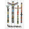 thumbnail image 1 of Marmont Hill "Vancouver Totems" by Molly Rosner Painting Print on White Wood, 1 of 5