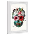 thumbnail image 1 of Marmont Hill Vibrant Flower Skull Framed Painting Print, 1 of 3