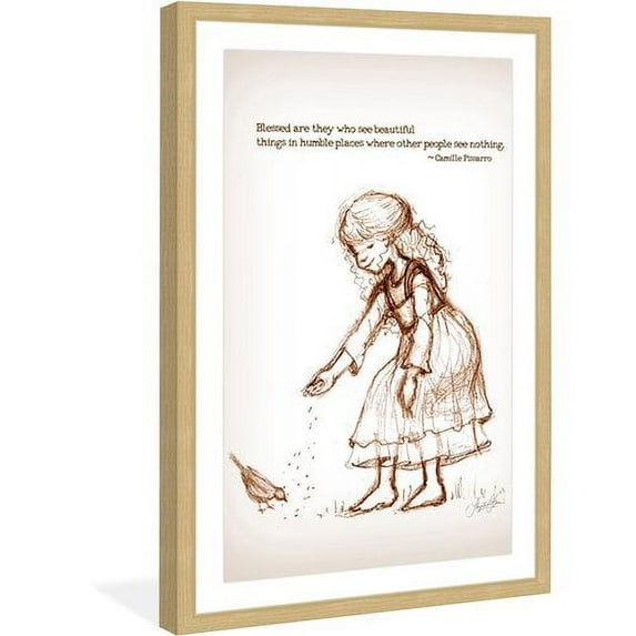 Marmont Hill "Vintage Blessed" By Phyllis Harris Framed Painting Art Print, 24.0" x 1.5"