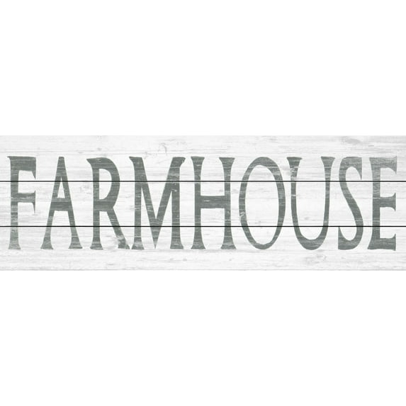 Marmont Hill Vintage Farmhouse White Wood Wall Art, 10" x 30"