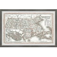 thumbnail image 1 of Marmont Hill Vintage Map of Massachusetts Framed Wall Art, 1.50" x 12.00", 1 of 6