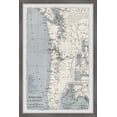 thumbnail image 1 of Marmont Hill Vintage Map of Washington Framed Wall Art, 8" x 12", 1 of 6