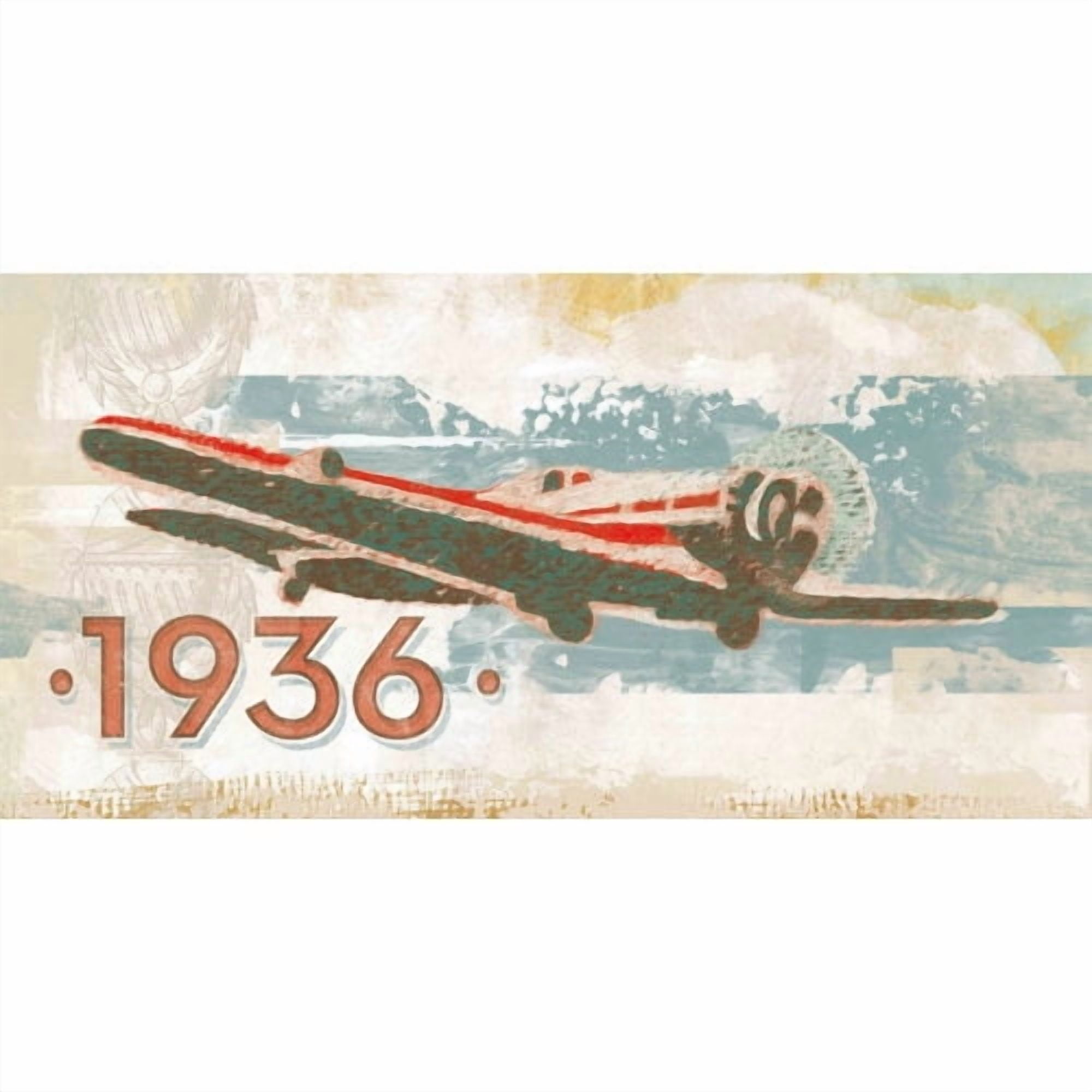 Marmont Hill 'Vintage Plane 1936' by Alan Hopfensperger Painting Print on Wrapped Canvas
