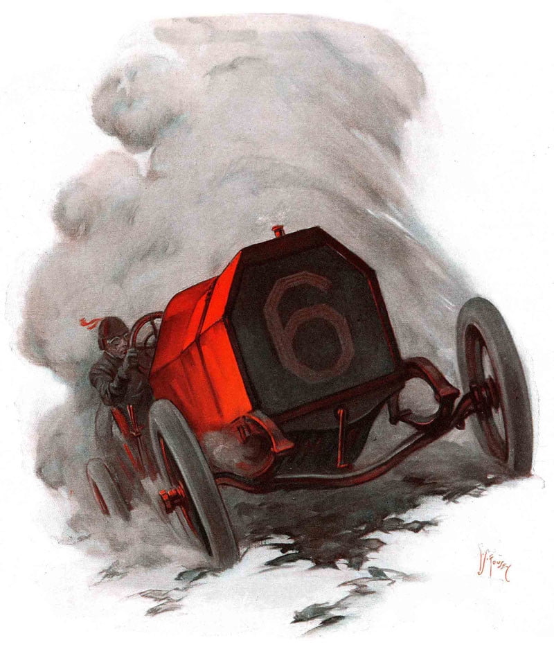 Marmont Hill "Vintage Race 6" Painting Print on Canvas