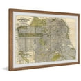 thumbnail image 1 of Marmont Hill Vintage San Francisco Map Framed Wall Art, 24" x 36", 1 of 5