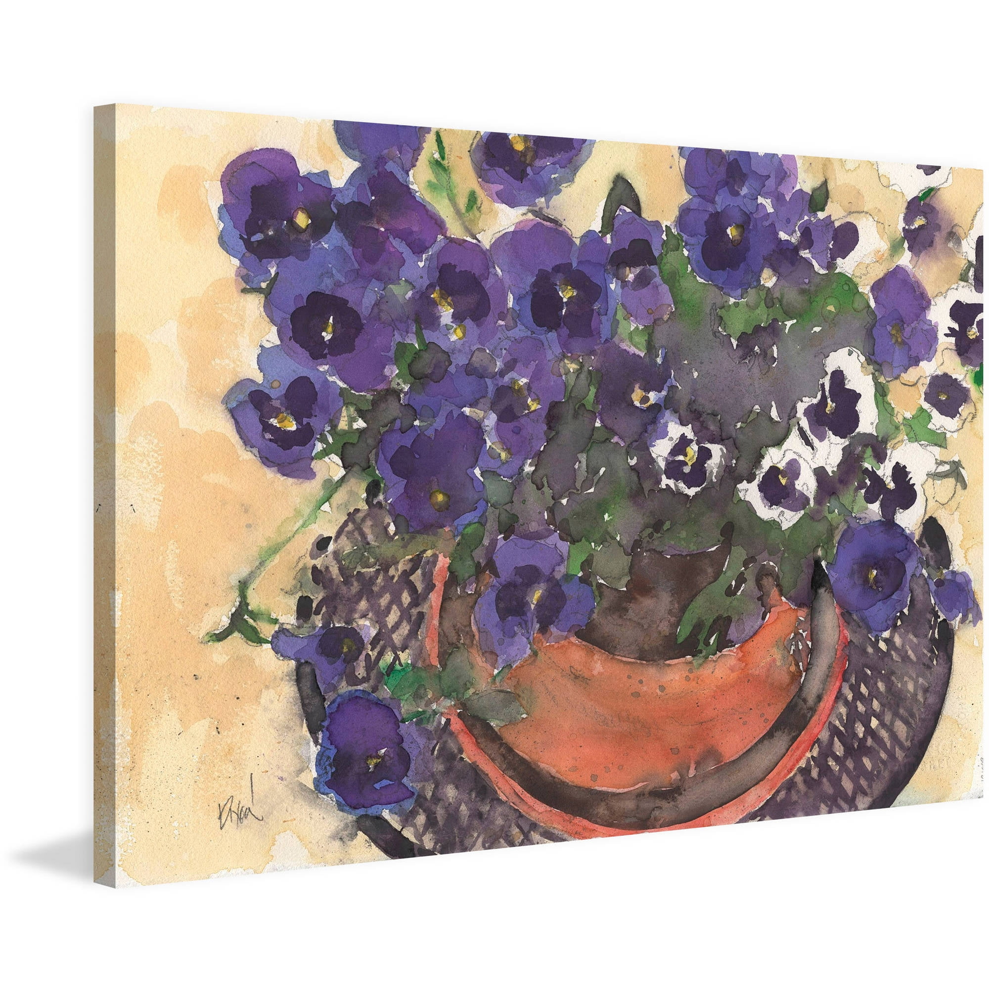 Marmont Hill "Violet Blooms" Painting Print on Wrapped Canvas