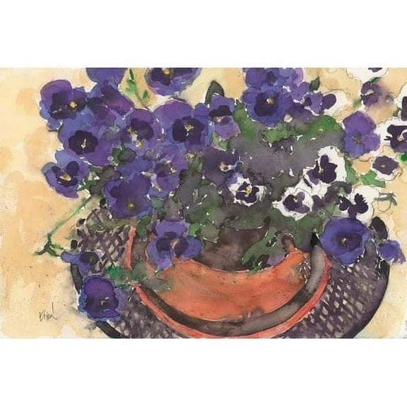 Marmont Hill "Violet Blooms" Painting Print on Wrapped Canvas