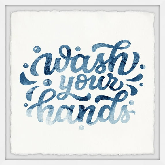 Marmont Hill Wash Your Hands 32.00" x 32.00" Framed Painting Art Prints, by Marmont Hill