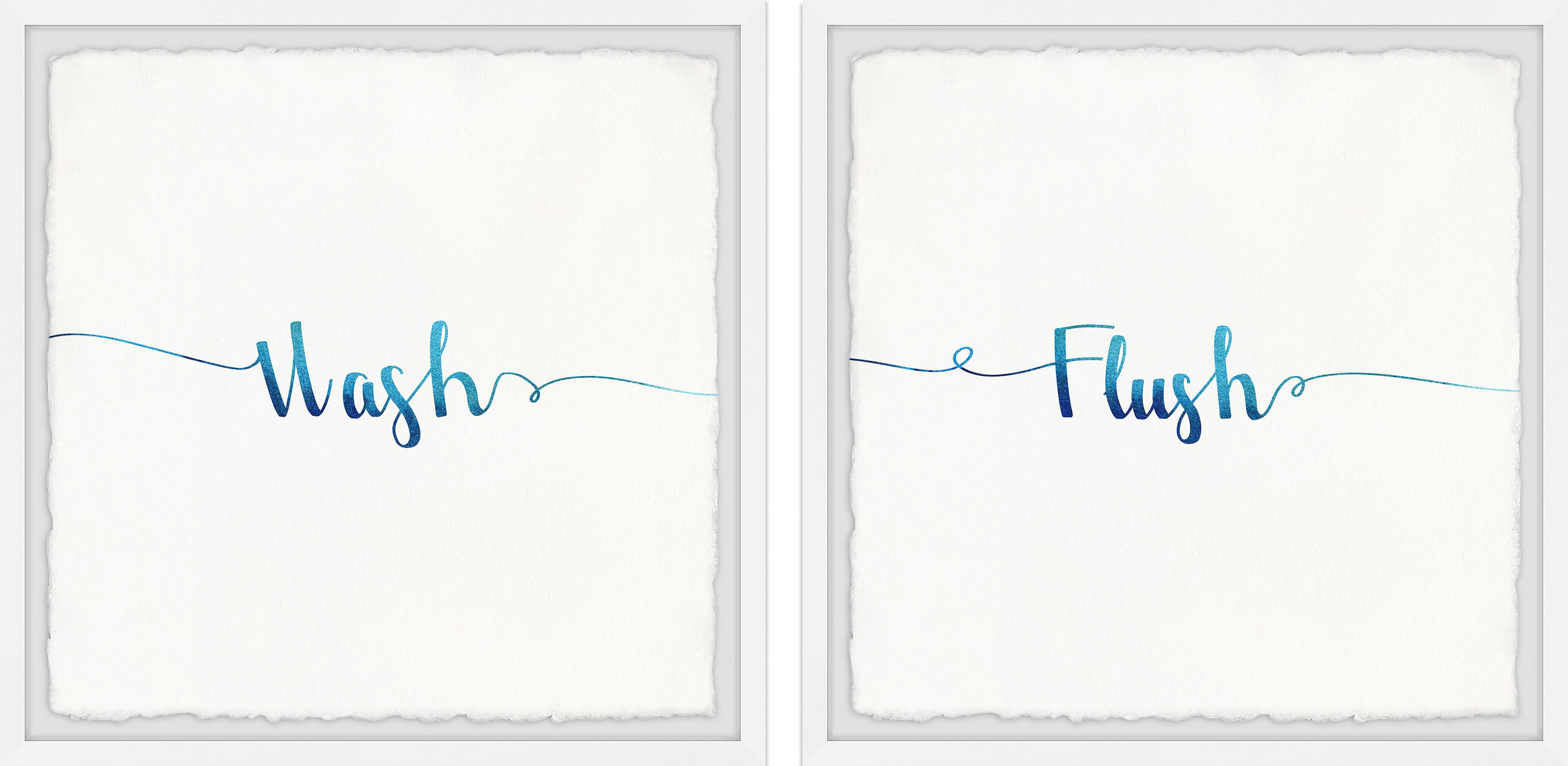 Marmont Hill Wash and Flush the Toilet Diptych, 24" x 48"