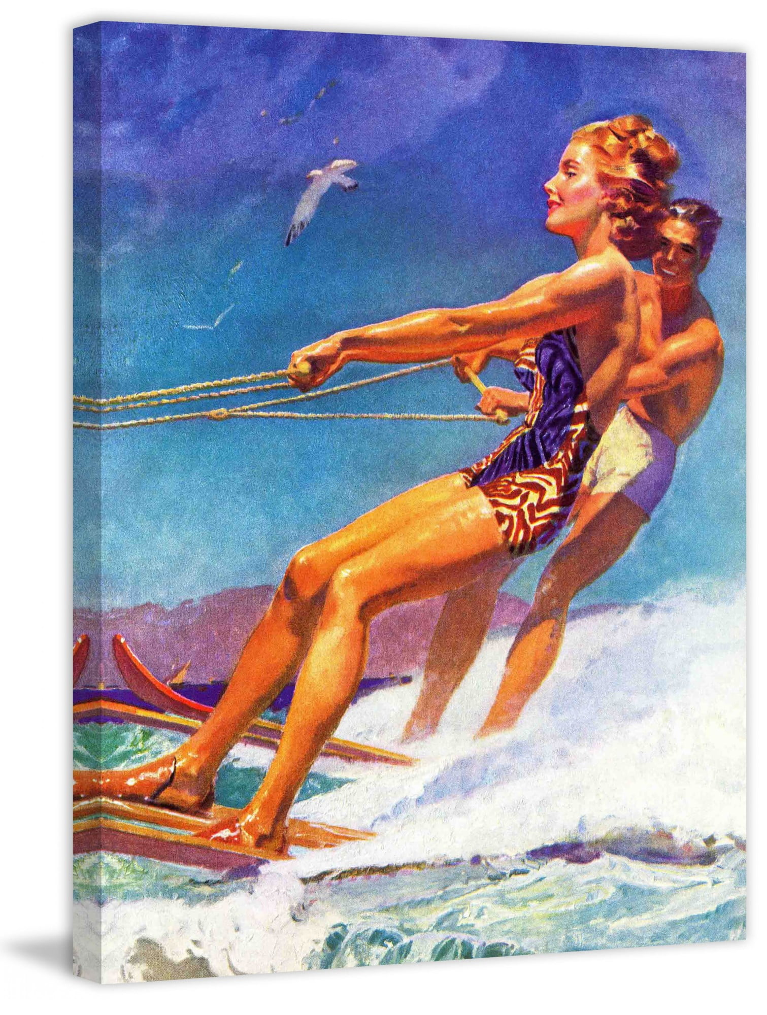 Marmont Hill Water Skier by McClelland Barclay Painting Print on Canvas