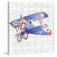 thumbnail image 1 of Marmont Hill "Watercolor Biplane" by Reesa Qualia Painting Print on Wrapped Canvas, 1 of 5