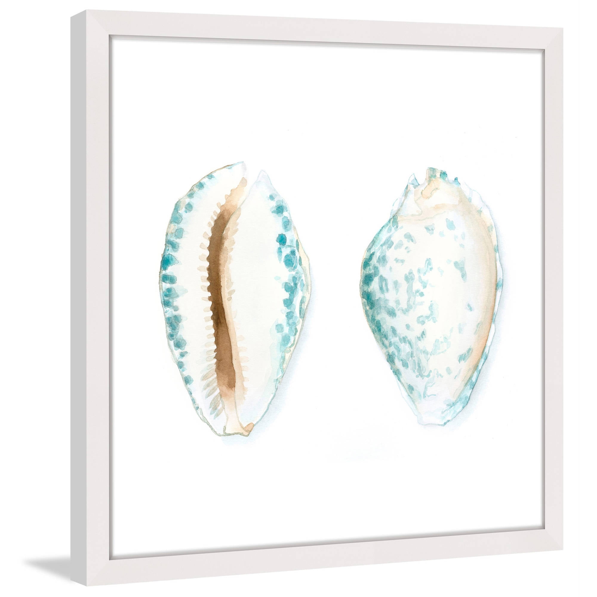 Marmont Hill "Watercolor Shells VI" Framed Painting Print