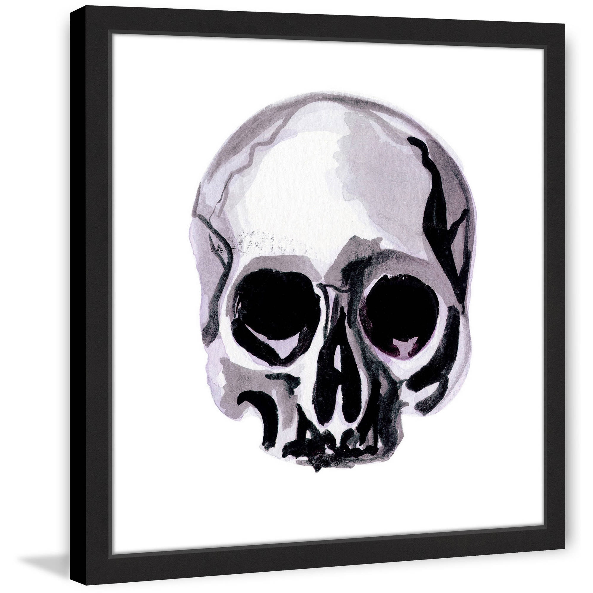 Marmont Hill "Watercolor Skull" by Molly Rosner Framed Painting Print