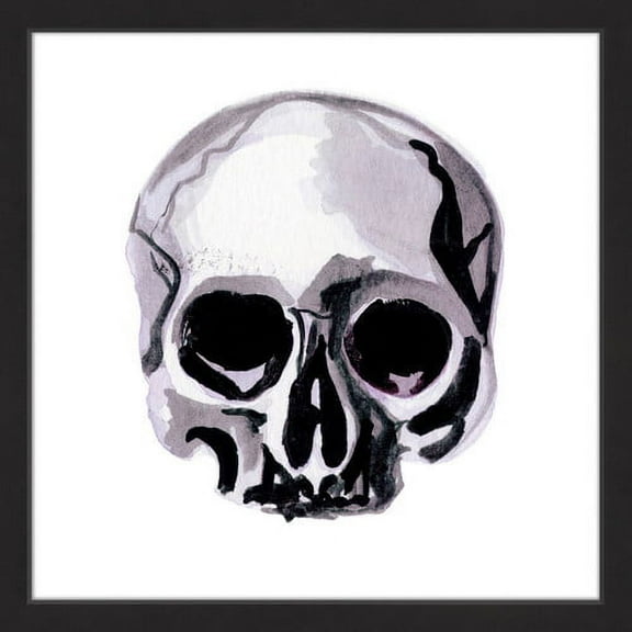 Marmont Hill "Watercolor Skull" by Molly Rosner Framed Painting Print