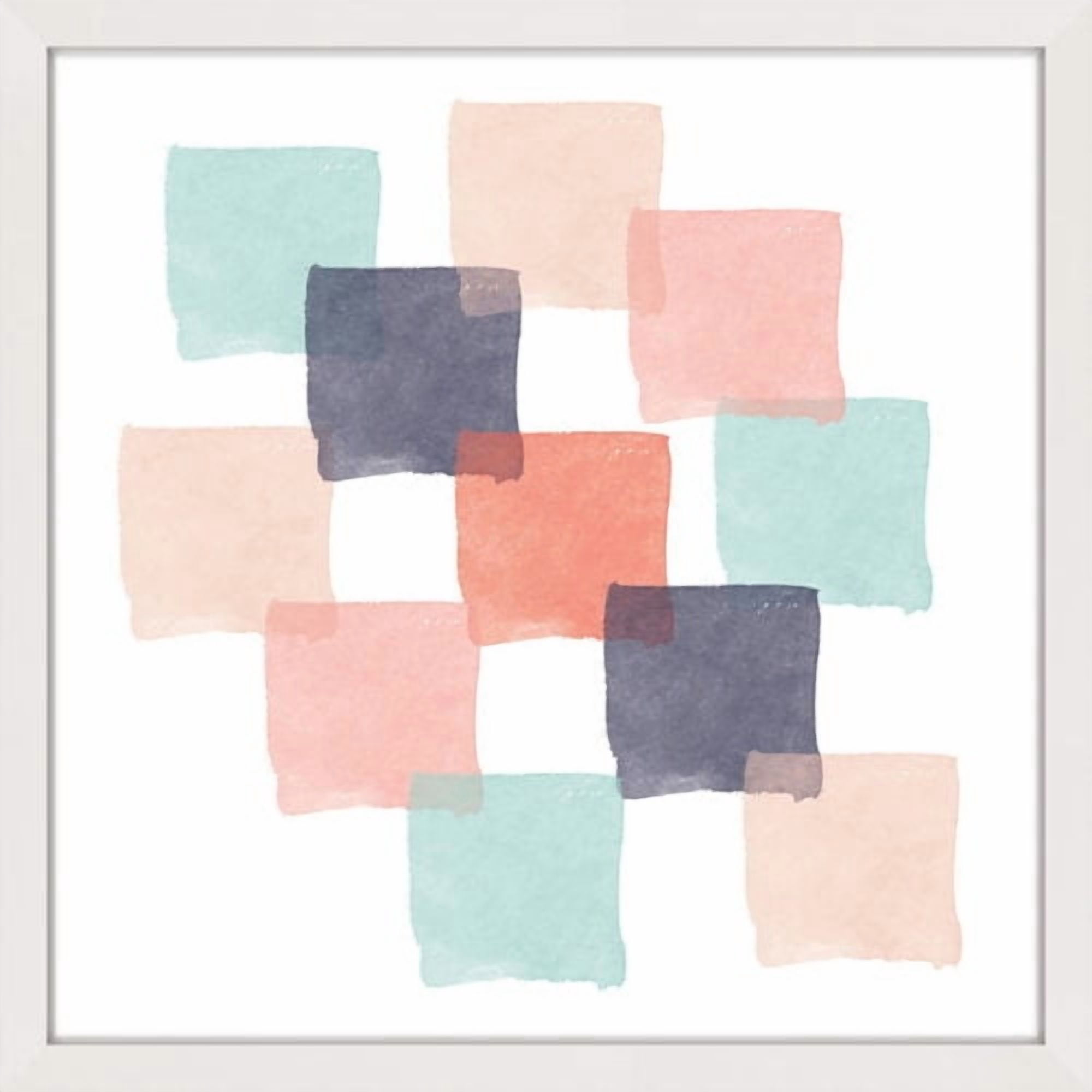 Marmont Hill "Watercolor Squares" by Shayna Pitch Framed Painting Print