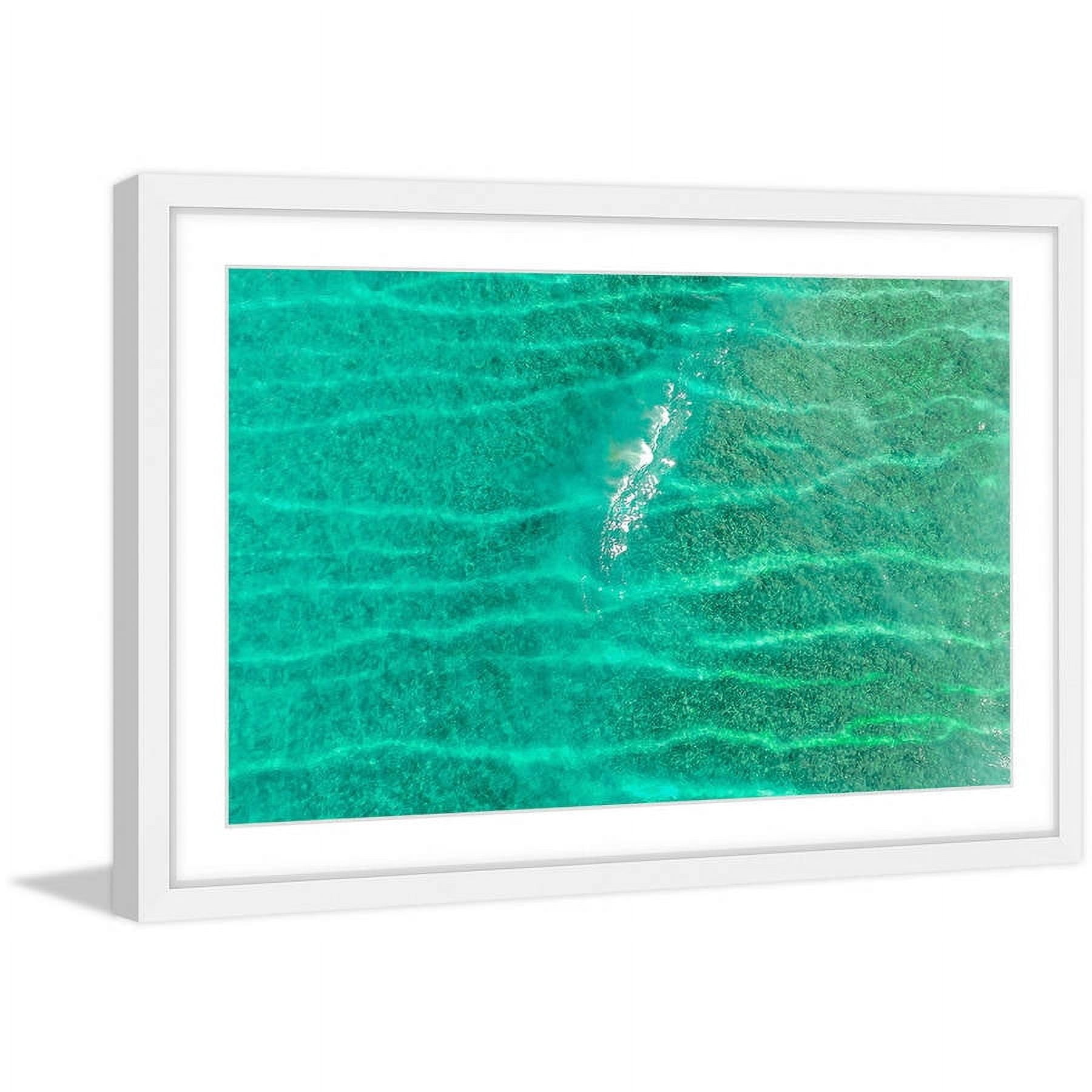 Marmont Hill "Wave Streaks" by Hassan Ishan Framed Painting Print