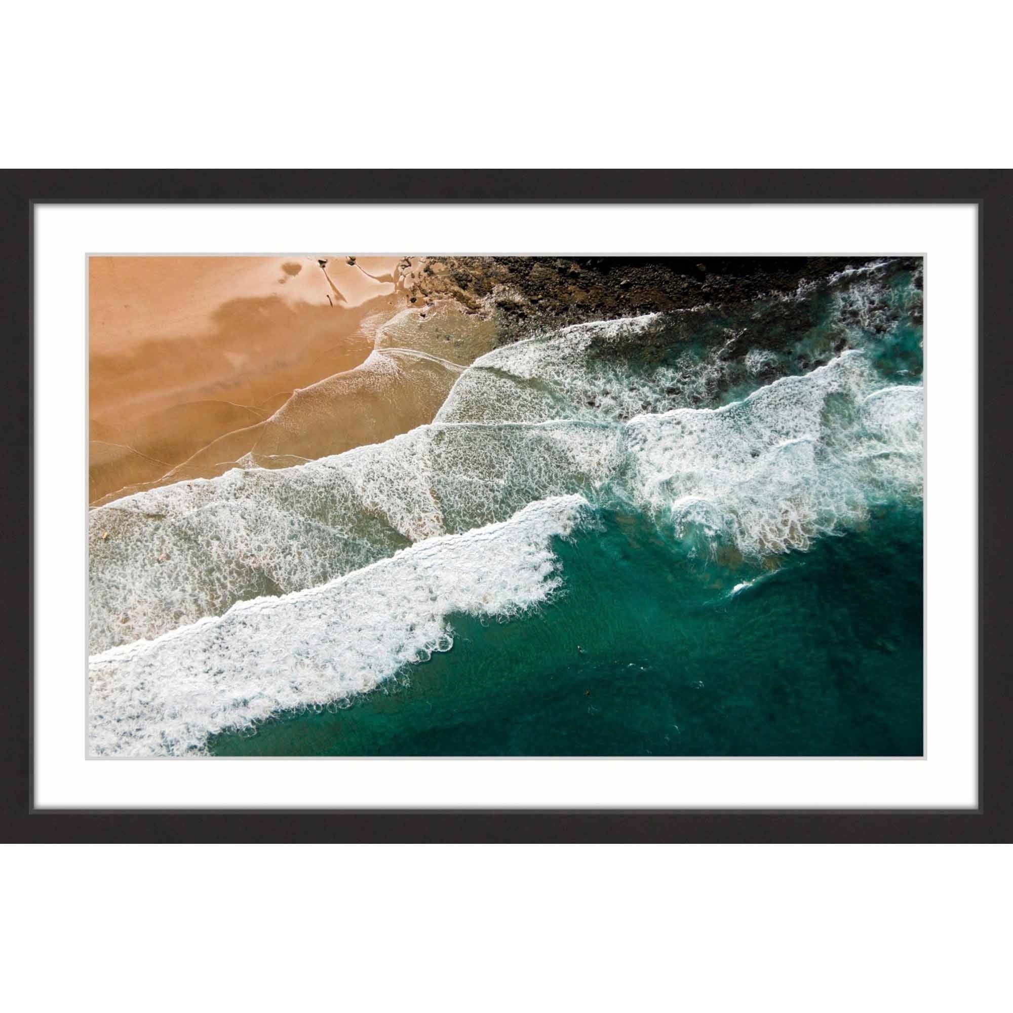 Marmont Hill "Waves Crashing" by Karolis Janulis Framed Painting Print
