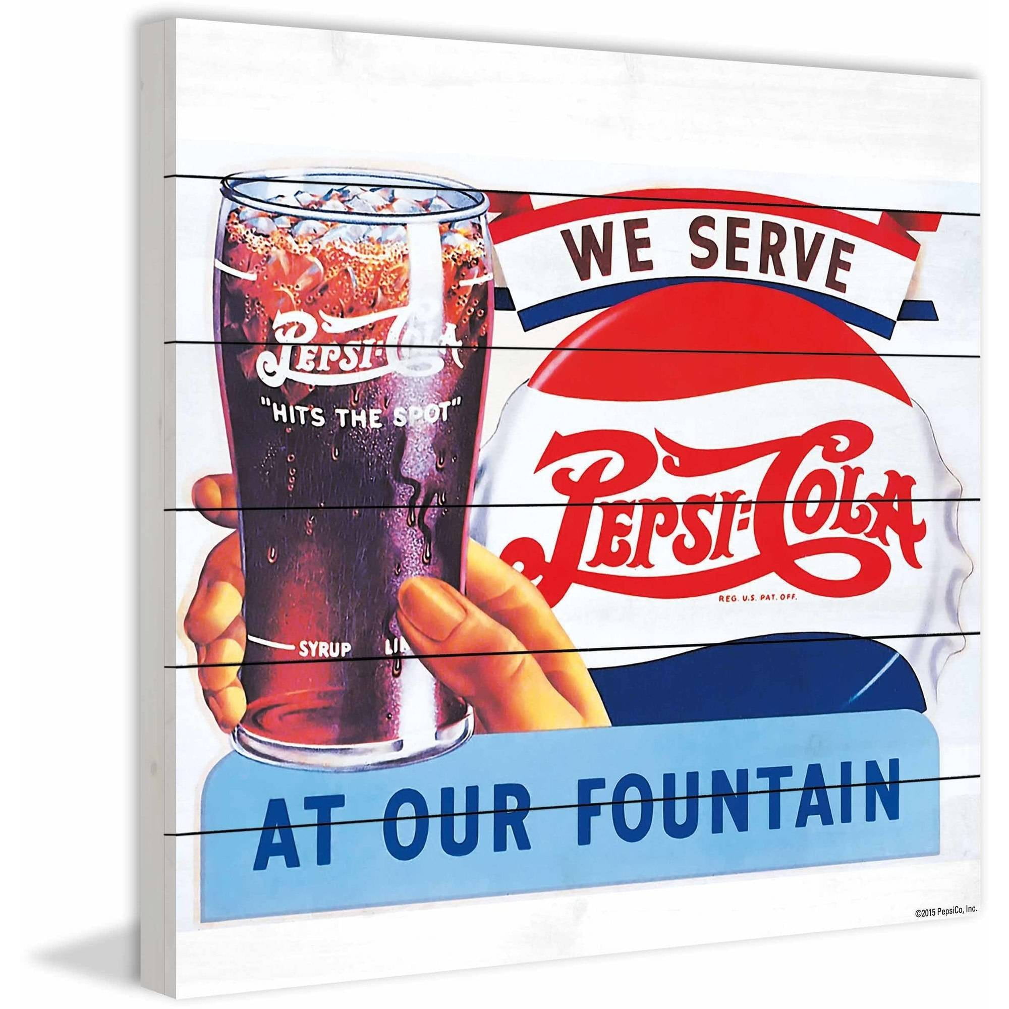 Marmont Hill "We Serve Pepsi-Cola" Painting Print on White Wood
