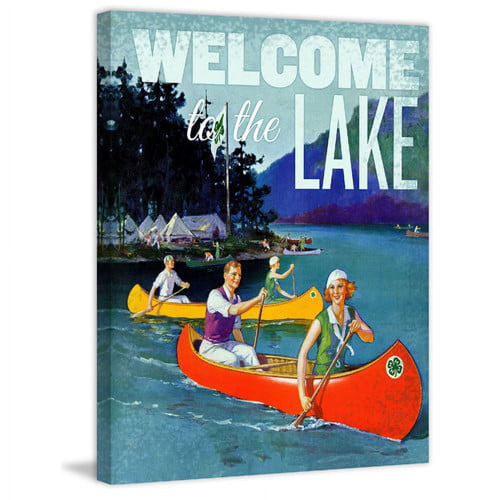 Marmont Hill - "Welcome Canoes" Painting Print on Wrapped Canvas
