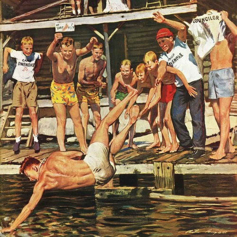 Marmont Hill "Wet Camp Counselor" by Austin Briggs Painting Print on Canvas
