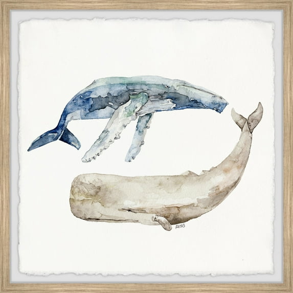 Marmont Hill Whale Duo by Rachel Byler Framed Wall Art