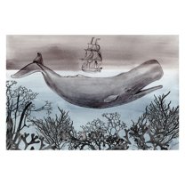 Marmont Hill Whale Under Painting Wall Art Print