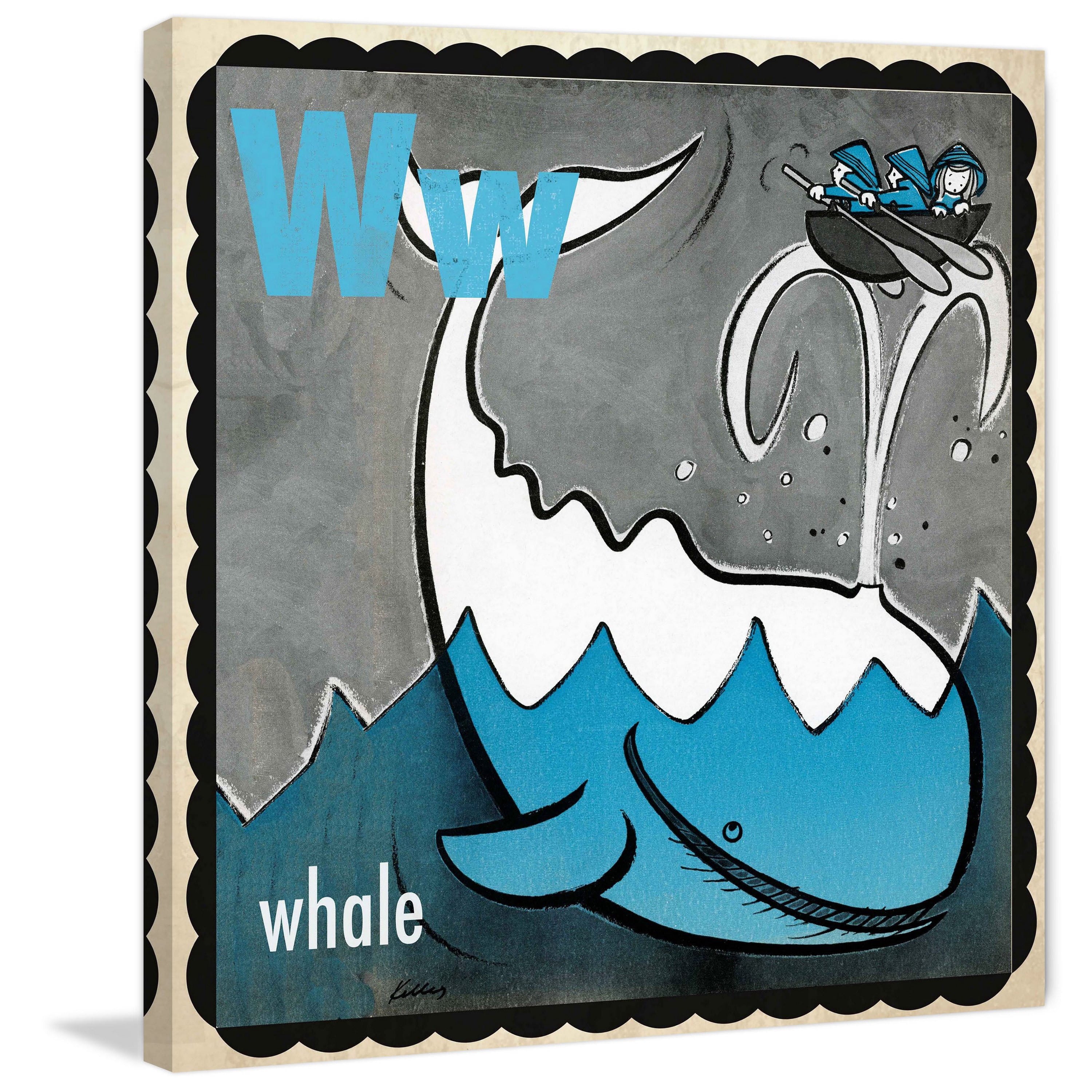 Marmont Hill "Whale" by Curtis Painting Print on Canvas
